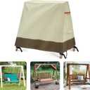 PLUSLEYSC Cover for A Frame Porch Swing,Outdoor Patio Swing Cover a Frame,Patio Swing Furniture Covers,Courtyard Waterproof UV Resistant Weather Protector(Beige,72''LX67''WX55''H)