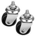 Floor Jack Casters for 3 Ton Floor Jack, Cast Iron Caster Wheels, Floor Jack Replacement Parts Fit for ATD, Cornwell, Mac Tools, Matco, Mountain, Napa, Sunex & More, Pack of 2 (16mm Stem)