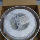 Plug in Pendant Light, 15FT White Cord Hanging Lights with Plug in Cord, Hanging Light with On/Off Switch, Double Linen Shade Fabric Design, Pendant Llight Fixture for Bedroom Living Room Restaurant