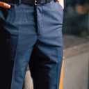 COOFANDY Mens Dress Pants Expandable Waist Wrinkle Free Suit Pants Flat Front Casual Dress Slacks (Blue)