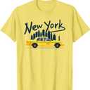 NYC New York Yellow Cab Taxi Gift Souvenir Tee Men Women T-Shirts Sizes XS, S, M, L, 4 Ct