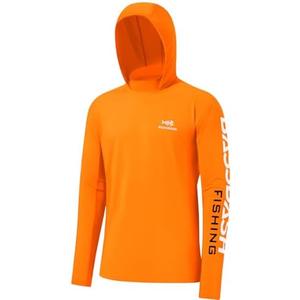 BASSDASH UPF 50+ Men’s UV Sun Protection Long Sleeve Performance Fishing Hoodie Hooded Shirts, 2XL