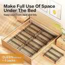 Under Bed Shoe Storage Organizer,1 Pack Shoe storage with Wheels for Shoe Organizer for Closet Drawer Space Saving for Bedroom