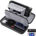 JSAUX Carrying Case Compatible with Steam Deck/ROG Ally/Switch 2, Protective Hard Shell Carry Case Built-in Charger & Docking Station Storage, Portable Travel Bag for Steam Deck OLED/ROG Ally X