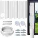 Upgrade Portable Air Conditioner Sliding Door Vent Kit with 4-in-1 Coupler Filter Suitable for 5.1/5.9 Exhaust HoseAdjustable from 16" to 90" Ac Vent Kit for Window/Sliding Door