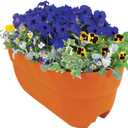 EMSCO Group Bloomers Railing Planter with Drainage Holes – 24" Weatherproof Resin Planter – Terracotta, 24.3 × 10.5 × 9.5 inches