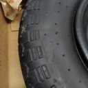 AR-PRO 4.80/4.00-8" Flat Free Tire and Wheel - 14.5" Solid Wheelbarrow Tires with 3" -7" Centered Hub and 5/8" Extra 3/4"Bearings - Universal for 4.80-8 4.00-8 4.00-6 3.50/3.00-8 Wheelbarrow Wheels (14.5"(Flat Free Tire)