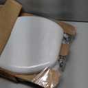 Mayfair Padded Toilet Seat with Chrome Hinges, Soft Vinyl over Wood Core Seat, Made in USA, Round, White