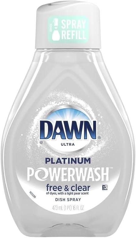 2 x Dawn Platinum Plus Powerwash Free & Clear Spray, 16 Oz