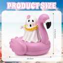 AceOrbit Halloween Ghost Decor 6 Inch Resin Cute Ghost Flamingo Figurines, about 7.9 inches / 20 cm