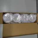 AOZITA 8 Pack Acrylic Qtip Holder Dispenser with Lids & Labels, Cotton Swab, Ball, Round Pads, Floss Picks Storage Canister - Clear Plastic Apothecary Jar for Bathroom Vanity Makeup Organizer