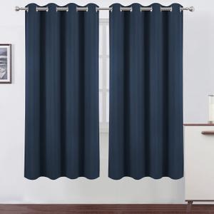 LEMOMO Navy Blue Blackout Curtains/52 x 72 Inch/Set of 2 Panels Room Darkening Curtains for Bedroom