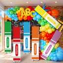 Unittype 6 Pcs Back to School Cardboard Cutouts Decorations Props,Marker, 39.4 x 8 inches