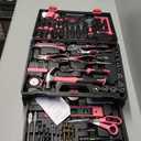 Tool Set- 412 Piece Home Repair/Auto Tool Kit, Storage Organizer with Drawers, Toolbox Storage Case for Women & Men, Perfect for Homeowner, Diyer, Handyman, DIY (Pink)