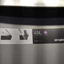 simplehuman 45 Liter / 12 Gallon Rectangular Kitchen Step Trash Can with Soft-Close Lid, Grey Plastic