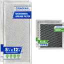 Bagean Grease Microwave Vent Filter W10208631A and Charcoal 8206230A Whirlpool Microwave Filter Replacement Combo Pack - Aluminum Mesh and Carbon Filters Refresh The Kitchen Stove Oven Air (2-Sets)