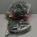 200 Pcs Christmas Artificial Pine Needles Branches Garland Berries Stems Greenery Picks with Pinecone Artificial Pine Picks with Berries and Natural Pinecones for Xmas Wreath DIY(Red)