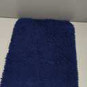 Navy Blue Bathroom Rugs Absorbent and Washable Bath Mat, Non-Slip, Thick Soft Chenille Bath Rugs for Bathroom Floor, Shower, Sink - 17" x 24"