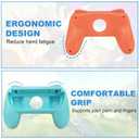 Grips & Wrist Strap Set Switch 2 Joy-Con  Ergonomic Controller Holder, Secure Gaming Accessories for Nintendo Switch 2 & OLED  Comfortable & Anti-Slip Design 2pcs