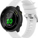 TopPerfekt Band Compatible with Garmin Forerunner 55 20mm Soft Silicone Replacement Watch Band Strap Wristband for Forerunner 570 42mm/165/158/645/245/Vivoactive 5/6/Venu 2 Plus/Galaxy watch 4 42MM