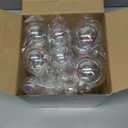 Shappy 50 Pcs Christmas Iridescent Ornaments Halloween, Transparent DIY Shatterproof Hanging Rainbow Ball Christmas Ornament 5 Different Sizes for Party, Wedding, Home Decor (Clear)