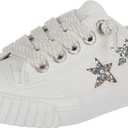 Blowfish Malibu Girl's Wander-k Sneaker (3 Little Kid, White Maze/Silver Glitter)