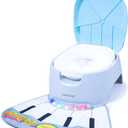 Summer Infant 3-in-1 Sit 'N Play Potty Training Toilet, Features Interactive Musical Foot Mat, Removable Pot and Splash Guard, Gray/Blue