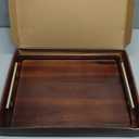 Generic Rustic Wooden Tray with Handles for Serving Breakfast Or Snacks, 40x30cm