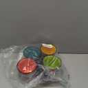 Tequila Sunrise Mugs Set of 4, 15 oz Colorful Ceramic Coffee, Tea, Cocoa & Cider Cups with Black Handles, Assorted Fiesta Stripe Designs, Microwave & Dishwasher Safe Drinkware