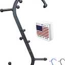 Body Back Buddy Classic USA Made Handheld Massage Cane - Full Body Trigger Point Tool for Deep Tissue Pain Relief - Dual Hooks for Back, Shoulder, Neck - (2.0 Black)