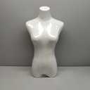 EaseHome Dress Form Mannequin Body, 50-70Height Adjustable Female Beige Linen Fabric Manikin Torso,Model Display Body Stand with Detachable Silver Metal Bracket and Rectangular Base