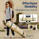 VIVOHOME 10x10ft Easy Pop-Up Canopy, Outdoor Screen Tent with Mosquito Netting, 2 Zipper Doors, and Roller Bag for Yard Camping Picnic Party Events, Beige