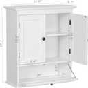 Spirich Bathroom Cabinet Wall Mounted, Small Bathroom Wall Cabinet Over Toilet, Medicine Cabinet Organizer with Doors and Adjustable Shelf, White