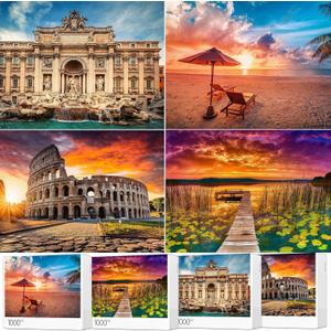 Jigsaw Puzzles 4 Pack 1000 Pieces - Puzzles for Adults - Zion & Yellowstone & Grand Canyon National Park Nature Landscape Challenging Puzzles for Home Decor Birthday Gifts Toy for Men Women