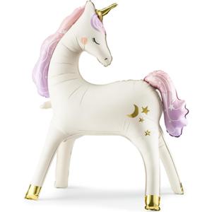 Giant Standing Unicorn Balloon PartyDeco 37.5x34 Inch, Stylish White Self-Standing Unicorn Foil Balloons 3D Rainbow Party Supplies Girl Birthday Baby Shower Decorations Giant Standing Unicorn Balloon PartyDeco 37.5x34 Inch, Stylish White Self-Standing Unicorn Foil Balloons 3D Rainbow Party Supplies Girl Birthday Baby Shower Decorations