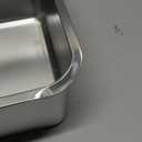 Kirecoo Stainless Steel Cat Litter Box, Large Metal High Sided Cat Pan Box, Indoor Litter Tray, Non Stick, No Smell, Easy to Clean, Pet Toilet Supplies for Cats