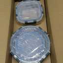 M MCIRCO 24-Piece Glass Food Storage Containers with Upgraded Snap Locking Lids,Glass Meal Prep Containers Set - Airtight Lunch Containers, Microwave, Oven, Freezer and Dishwasher (Gray)