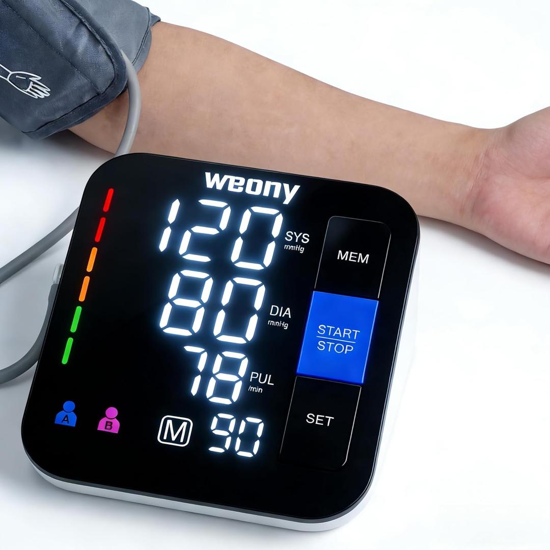 Blood Pressure Monitor for Home Use,Upper Arm Blood Pressure Cuff 9-17'' Large Cuff,Automatic Blood Pressure Machine with 2199 Sets & 6'' LED Backlit Screen,Talking Home Blood Pressure Cuff Arm