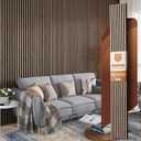 Avana Modern Acoustic Wood Wall Panels 93.2x11.25 Inch Panels  Fits 94x12 Layout  Walnut Acoustic Panel 1 PC  Wall Panels for Interior Wall Decor for Homes, Offices  Durable Wood Panels for Wall