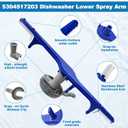 1545680 5304517203 Dishwasher Lower Spray Arm Assembly with 5304518968 Support & 5304506518 Trap Drain Filter Compatible with Frigidaire Kenmore 154568001 154414101 154568002 154250901 PS12585623