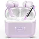 Ai Translation Earbuds Real Time with Audio and Video Calls, 3-in-1 Translator Earbuds with 6 Translation Modes/164 Languages/No Subscription Required, 48H Headphones Translator, Taro Purple