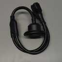 Heavy-Duty 20A 125V AC Port Plug, 12AWG RV Shore Power Inlet Plug with Dual 5-in-1 T-Blade Adapter, 17" Cord AC Power Inlet Socket Plug for RV Trailer Boat Outdoor Electrical Receptacle