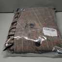 ELLEVEN Women's Lapel Collar Plaid 2 Button Boyfriend Blazer Suit Houndstooth Work Office Blazer Jacket S