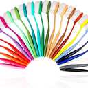 Yoseng 24 Pcs Ink Blending Brushes for Card Making, Ergonomic Craft Blending Tools with Color-Coded Handles for Scrapbooking, Stenciling, and Painting,0.85 Inch Brush Head