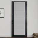 LazBlinds 1" Vinyl Mini Blinds for Doors, Cordless French Door Blinds for Privacy, Light Filtering Privacy Horizontal Shades for Front Door Patio Sidelight Glass Door, 22" W x 72" H, Grey