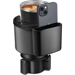 Car Cup Holder Expander, Cup Holder Extender Adapter for Car with Adjustable Base, Fits YETI 24/36/46oz, HydroFlask 32/40oz, Large Water Bottles in 2.7"-4.2" (16-46 OZ)