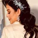 Catery Rhinestone Hair Clips Silver Wedding Hair Piece Flower Bridal Accessories for Brides and Women