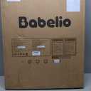 BABELIO Baby Gate for Doorways and Stairs, 26-31" Pet Gate with Wide Walk Thru Door and Lock Indicator, No Drill Pressure Mounted Safety Gate with Double Lock and Self-Closing, White