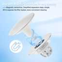 3Pack Bathroom Sink Stopper for 1.06-1.50, 2 Pack Pop Up Sink Drain Stopper with Hair Strainer Universal Bathroom Sink Drain Plug, Magnetic Split Design, Easy to Clean (Silver)