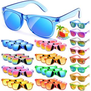 Kids Sunglasses Bulk Party Favors - 24Packs Boys Girls Sunglasses for Kids Age 3-8, Neon Sunglass with UV400 Protection, Goodie Bags Stuffers for Kid Birthday Party Supplies, End of Year Student Gifts